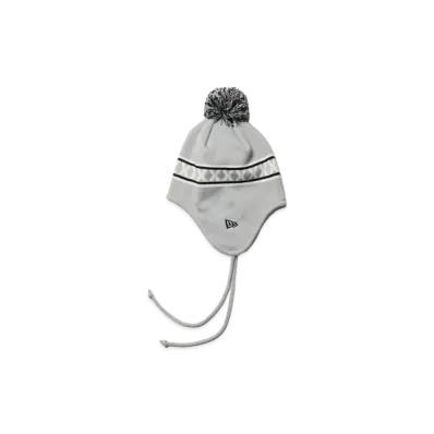 NEW ERA Pom Pom Knit Ear Flap Line "Light Gray"