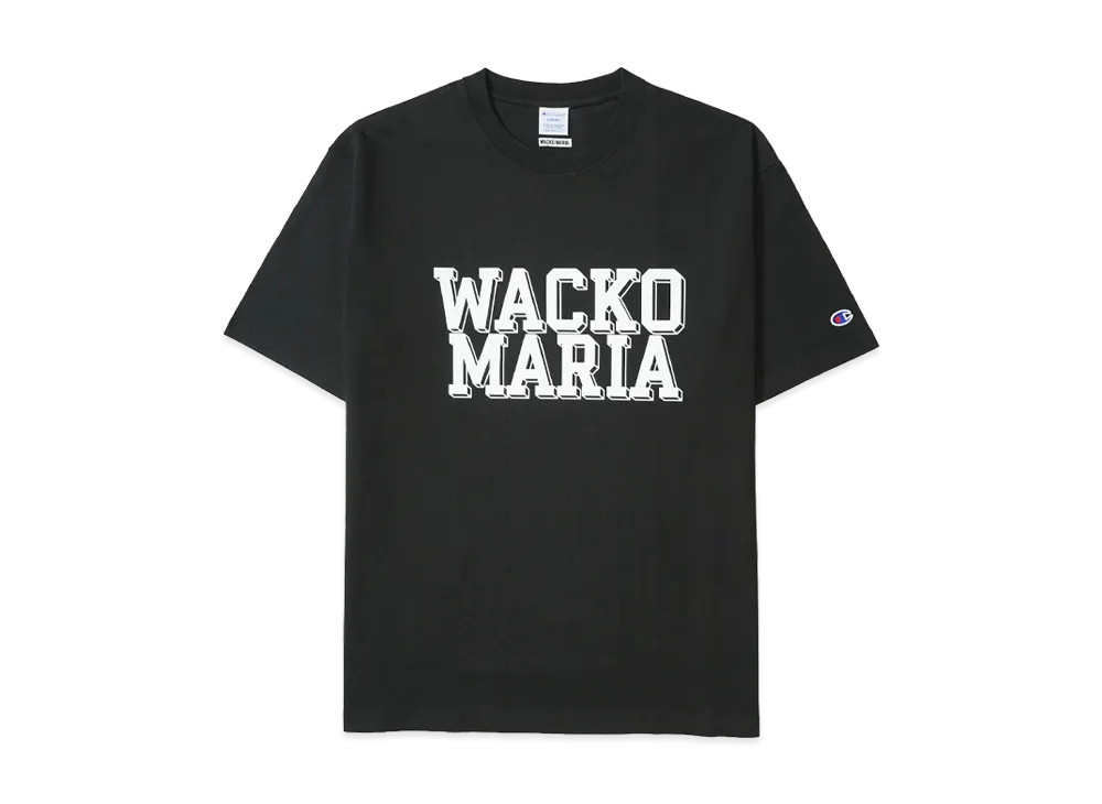 WACKO MARIA x Champion Heavy Weight T-Shirt "Black"