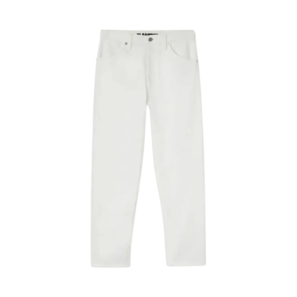 Jil Sander Women's Twisted Denim Trousers "Porcelain"