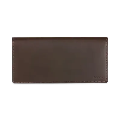 Paul Smith Vegetarian Stripe Trim Long Wallet "DarkBlack"