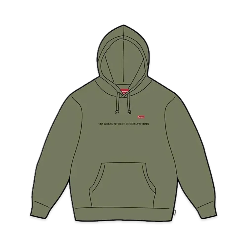 Supreme Shop Small Box Hooded Sweatshirt Brooklyn "Light Olive"