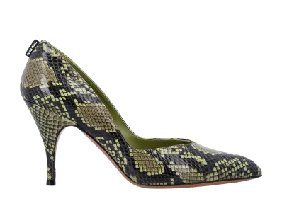 MIU MIU Women's Python-Print Ayers Leather Pumps "Green"