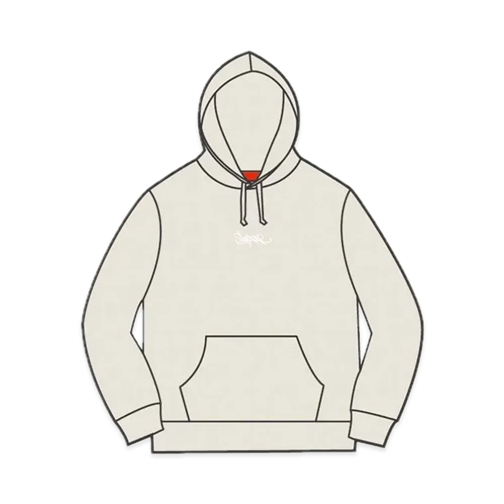 Supreme Tag Logo Hooded Sweatshirt "Natural"