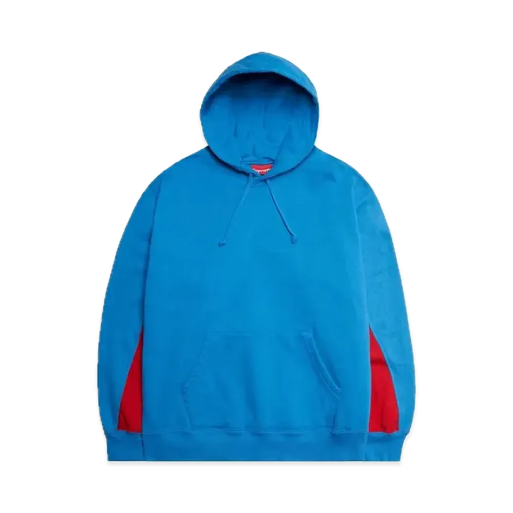 Supreme Cropped Panels Hooded Sweatshirt "Bright Blue"