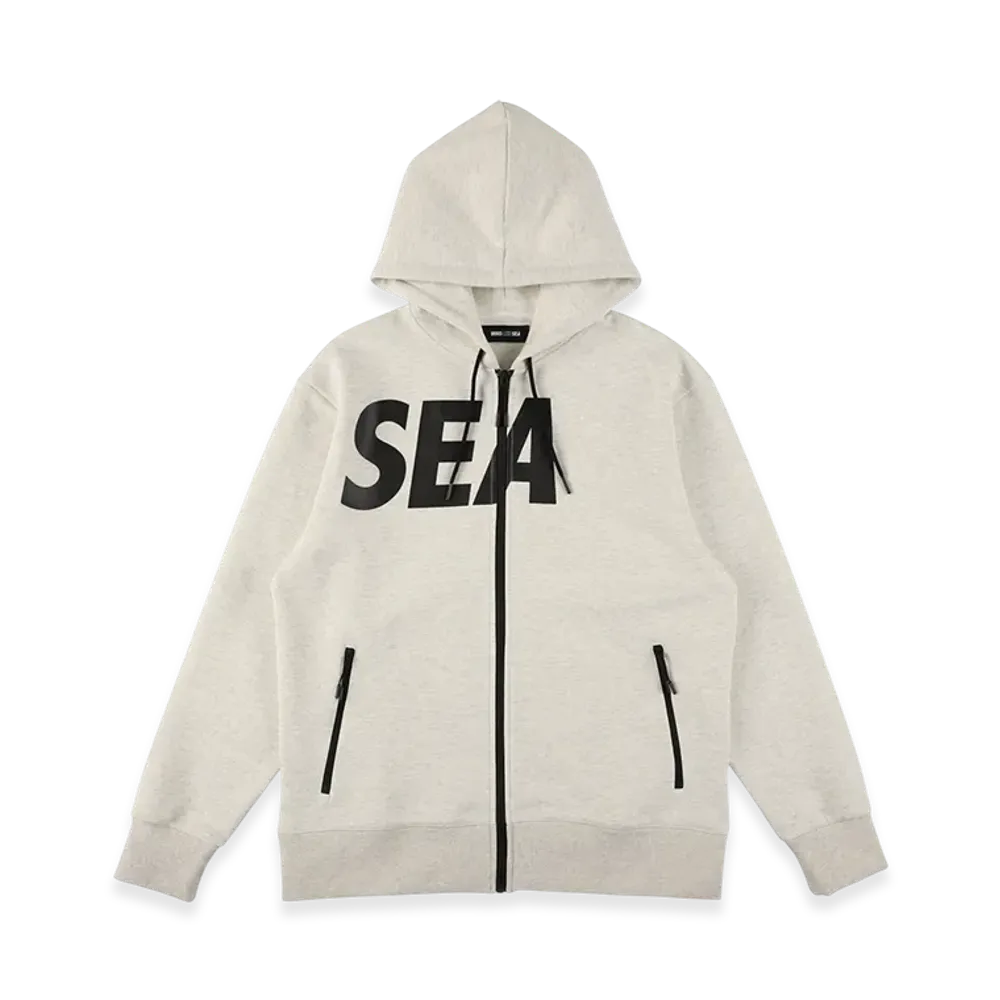 WIND AND SEA SIG Tech Fleece Zip-Up Hooded Shirt "Ash"