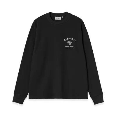 Carhartt WIP L/S Eightynine Waffle T-Shirt "Black/White"