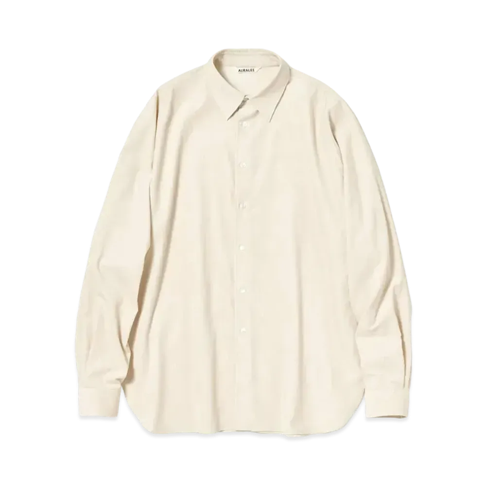AURALEE FINX LIGHT CORDUROY SHIRTS "Ivory"