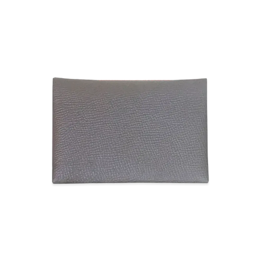 Hermes Calvi Duo Veau Epsom "Gris Meyer/Silver"