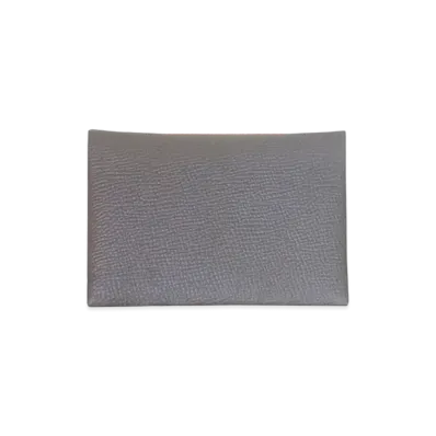 Hermes Calvi Duo Veau Epsom "Gris Meyer/Silver"