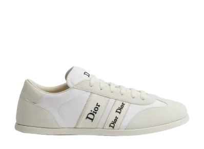 Dior Women's Ribbon Sneaker Suede Calfskin and Technical Fabric "White"
