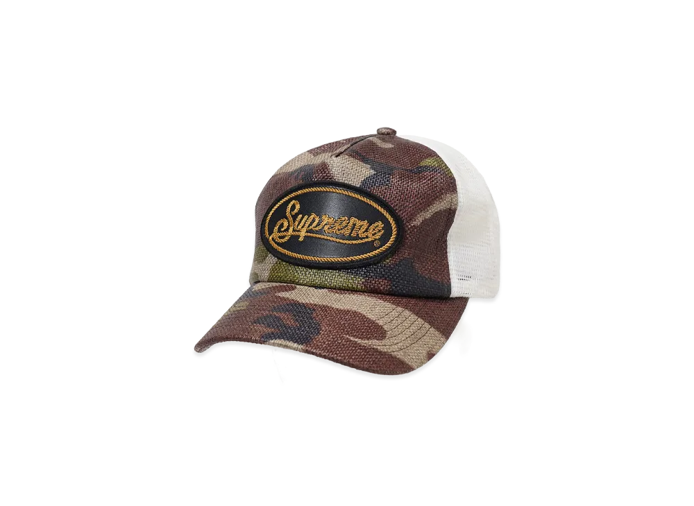 Supreme Raffia Mesh Back 5-Panel "Woodland Camo"
