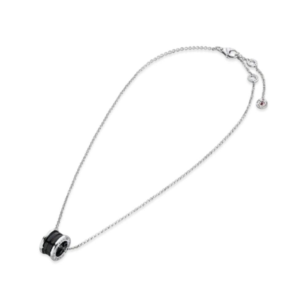 BVLGARI Save The Children Necklace "Black/Silver Ceramic"