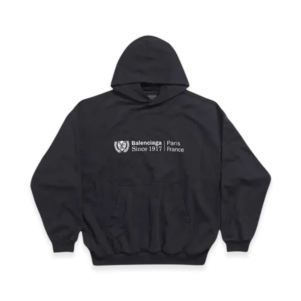 BALENCIAGA Institutional Hoodie Medium Fit "Black"