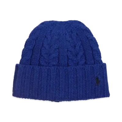 Polo Ralph Lauren Recycled Chunky Cable Beanie "Blue"