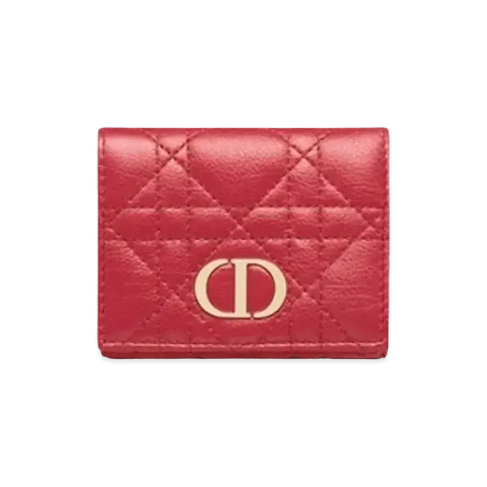 Dior Dior Caro Compact Wallet "Raspberry"