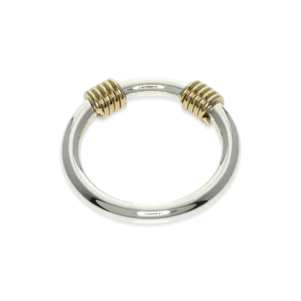 Tiffany & Co. Band with 2 Wire Ring "Silver/18K Yellow Gold"