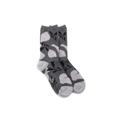 Yohji Yamamoto Y's MOLE JACQUARD FLOWER PETAL SOCKS "Grey"