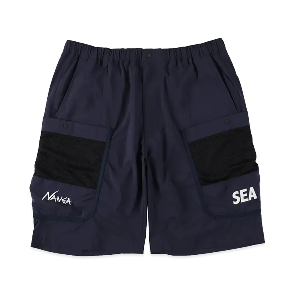 WIND AND SEA x NANGA Phantom Grid Cargo Shorts "Navy"