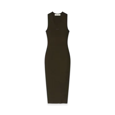 FEAR OF GOD ESSENTIALS Women's Rib Tank Dress "Brown"