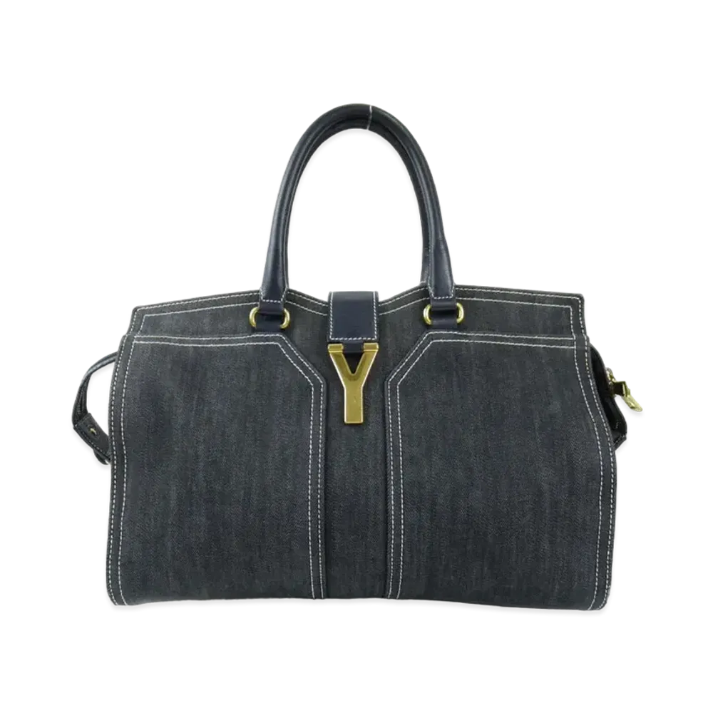 Saint Laurent Cabas Chyc Denim 2WAY Bag "Navy"