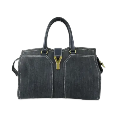 Saint Laurent Cabas Chyc Denim 2WAY Bag "Navy"