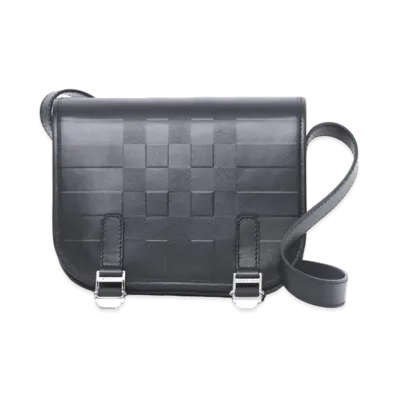 Burberry Emboss Check Messenger Bag "Black"