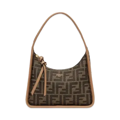 FENDI Mini Fendessence FF Fabric Mini-Bag "Brown"