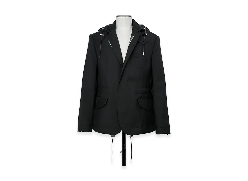 sacai Suiting x Nylon Twill Jacket "Black"