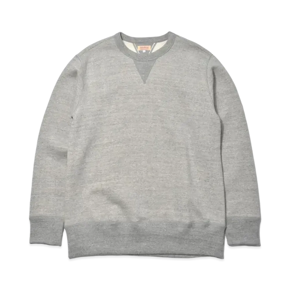 THE REAL McCOY'S 10 Oz. Loopwheel Crewneck Sweatshirt "Grey"