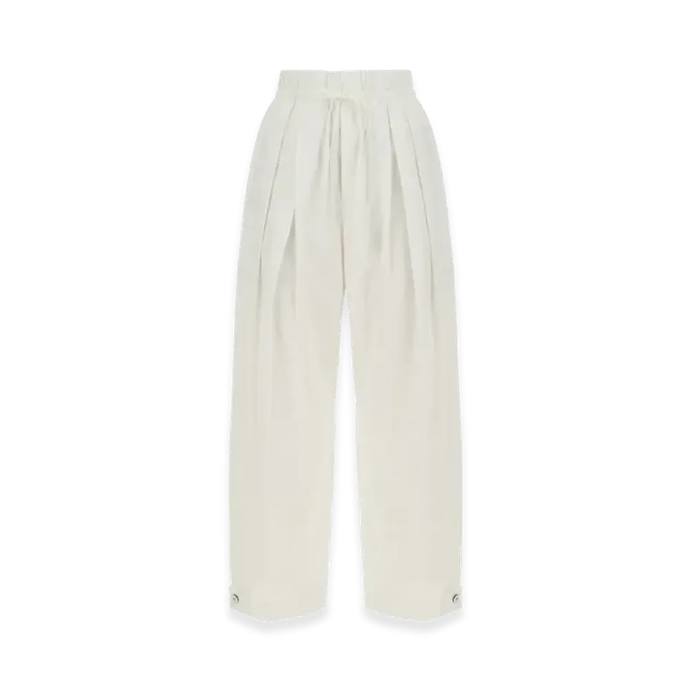Jil Sander Women's Wide Pants In Cotton Gabardine "White"