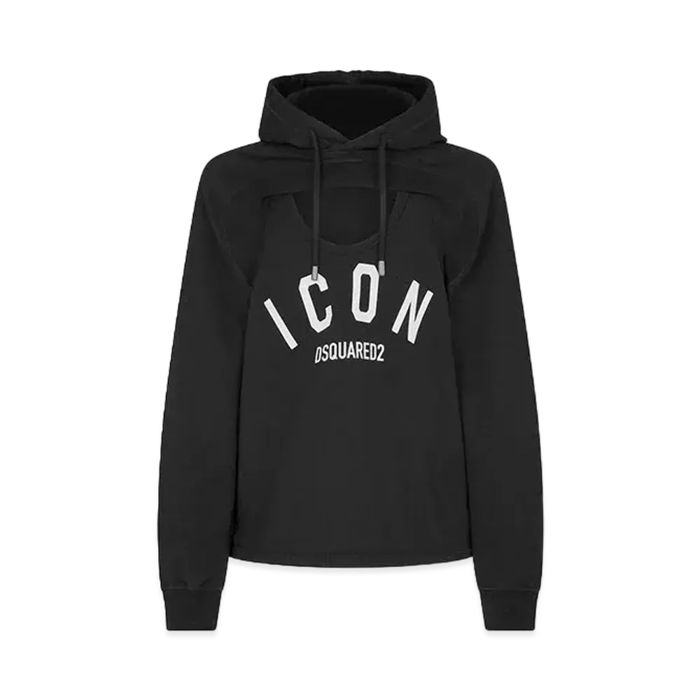Dsquared2 Be Icon Regular Fit Hoodie Sweatshirt "Black"