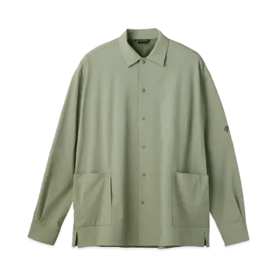 DESCENTE ALLTERRAIN 81 Open Collar L/S Shirt "Light Khaki"