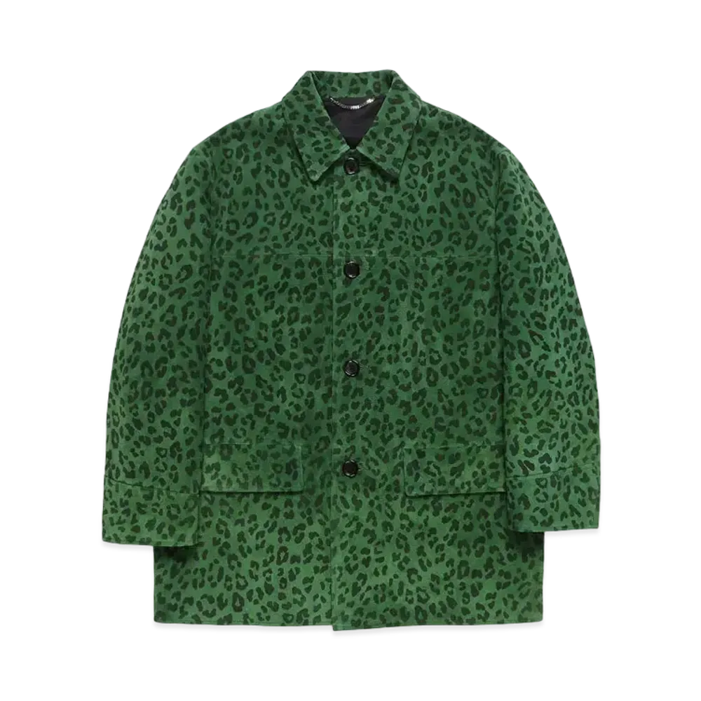 WACKO MARIA Suede Leather Car Coat "Green"