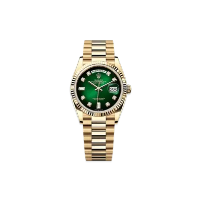 ROLEX Day-Date 36mm Yellow Gold 128238 "Green Ombre"