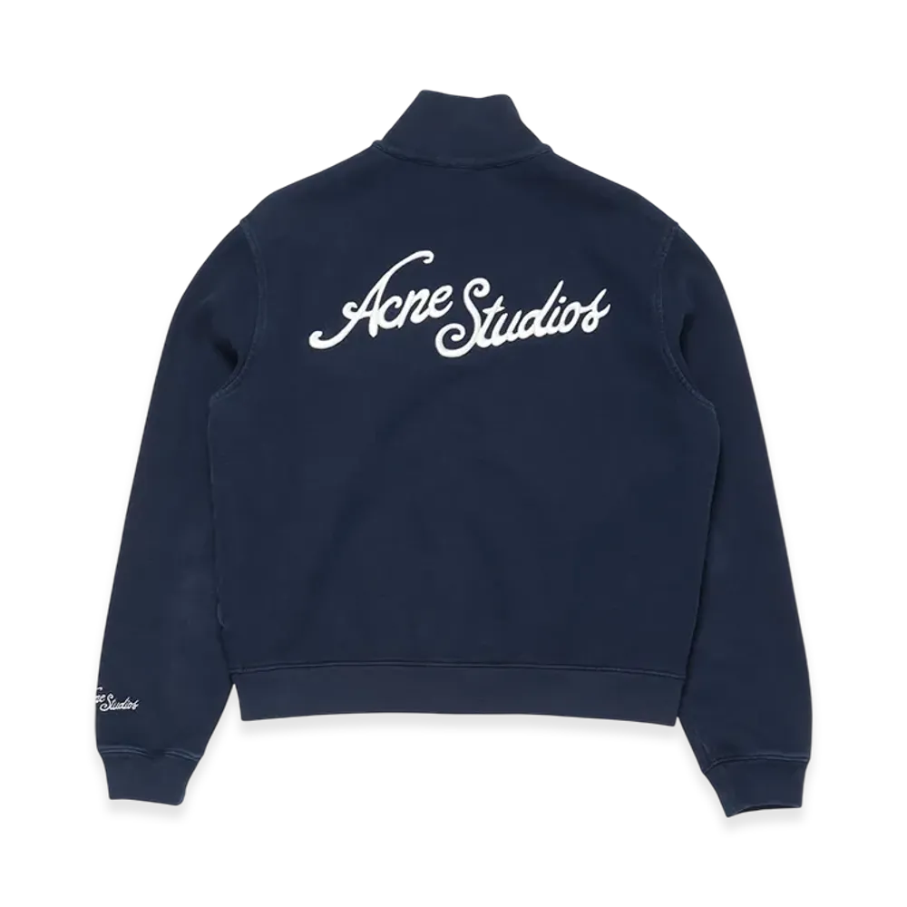 Acne Studios Zip-Up Sweatshirt "Deep Blue"
