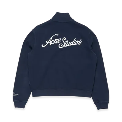 Acne Studios Zip-Up Sweatshirt "Deep Blue"