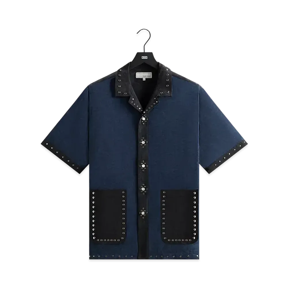 Kith &Kin Sawyer Short Sleeve Camp Collar Shirt "Nocturnal"