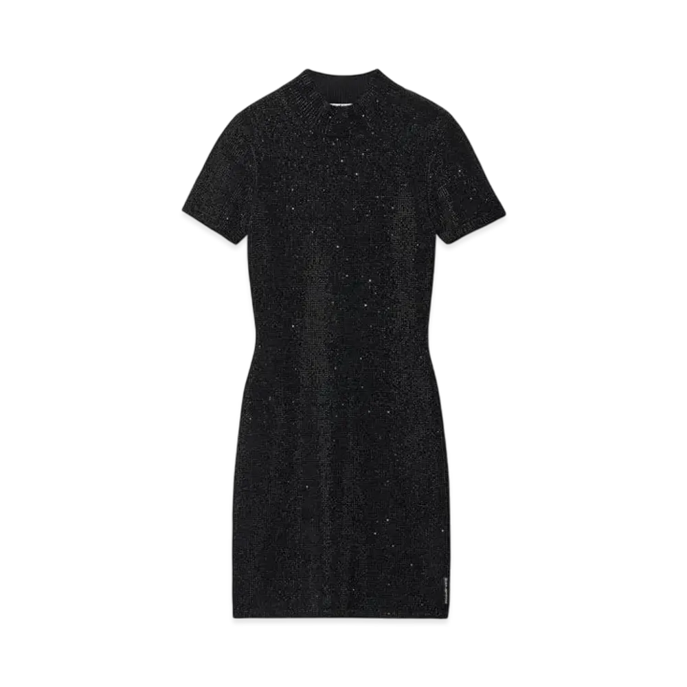 Alexander Wang Crystal Hotfix Mini Dress "Black"