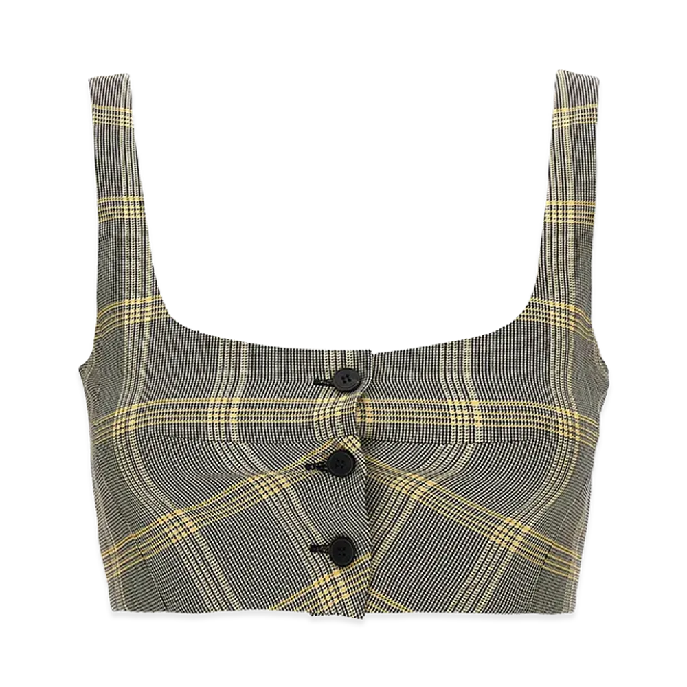 MARNI Women's Top Cropped Check "Multicolor"