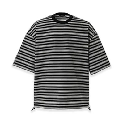 COMME des GARCONS HOMME Cotton Border Tee "Black/White"