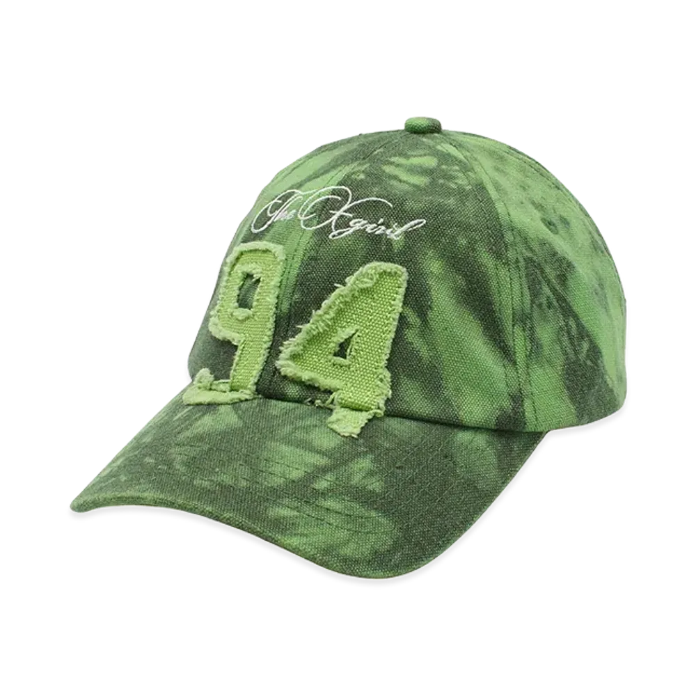 X-Girl Women's Faded Number Logo 6Panel Cap "Green"