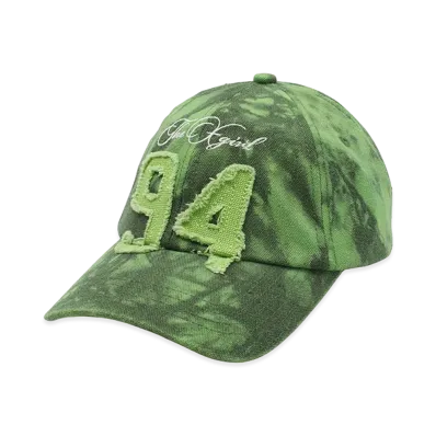 X-Girl Women's Faded Number Logo 6Panel Cap "Green"