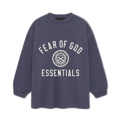 FEAR OF GOD Essentials Kid's Jersey Long Sleeve Tee "Marine"