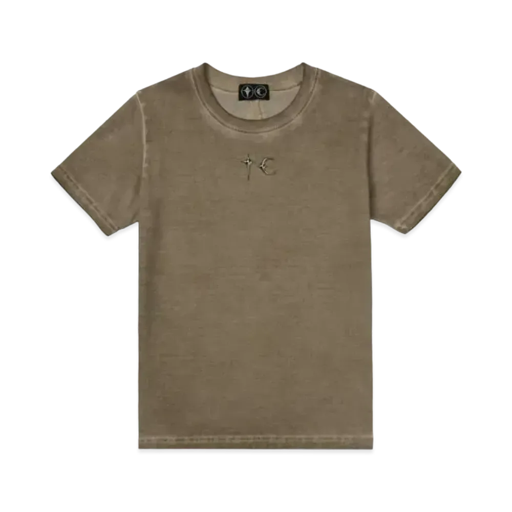 THUG CLUB Back T-Shirt Slim "Beige"