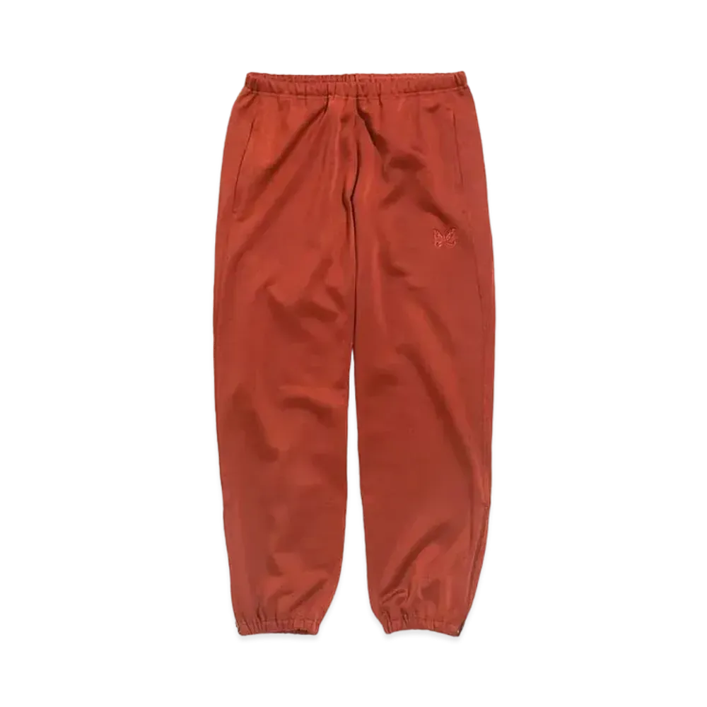 Needles ZIPPED SWEAT PANT - C/PE BRIGHT JERSEY "Brick"