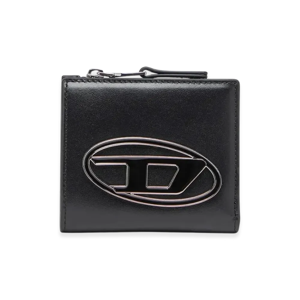 Diesel 1Dr Bi Fold Zip L Bi-Fold Wallet In Leather "Black"