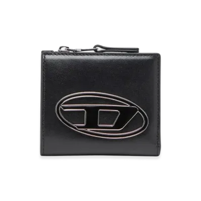 Diesel 1Dr Bi Fold Zip L Bi-Fold Wallet In Leather "Black"