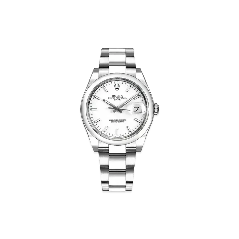 ROLEX Oyster Perpetual Date "White/Stainless Steel"