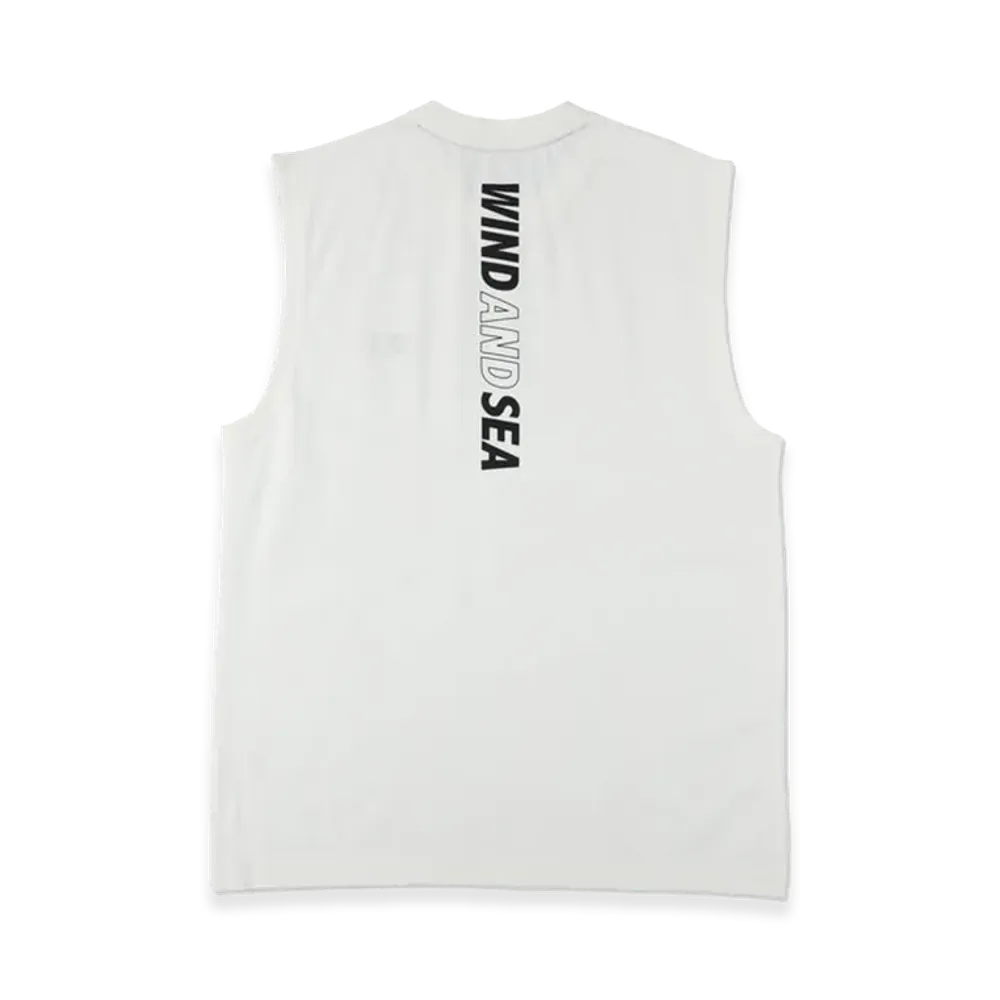 WIND AND SEA Tech No Sleeve Tee "Off White"