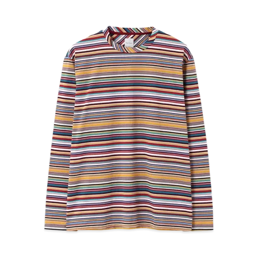 Paul Smith Signature Stripe Long Sleeve Cut And Sew "Multi"